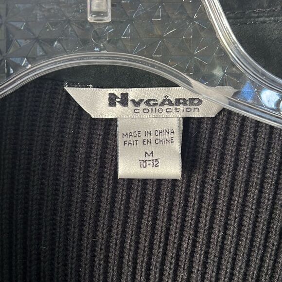 Nygard Collections Vintage Suede Leather Black Button Front Jacket Size Medium - Picture 4 of 5